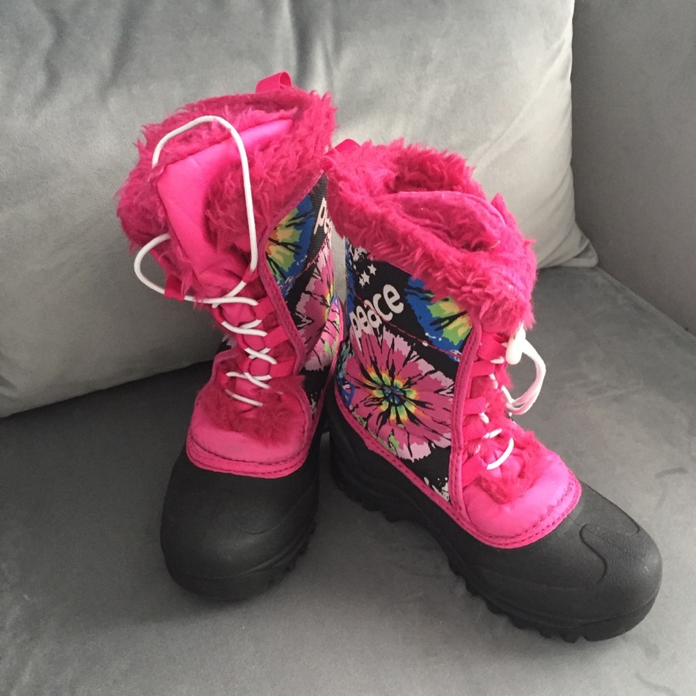 Falls Creek Winter Waterproof Snow Boots, Girls 12